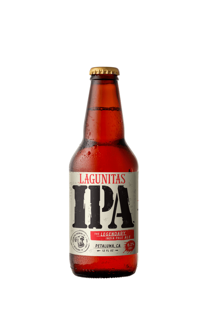 Lagunitas IPA amber glass bottle